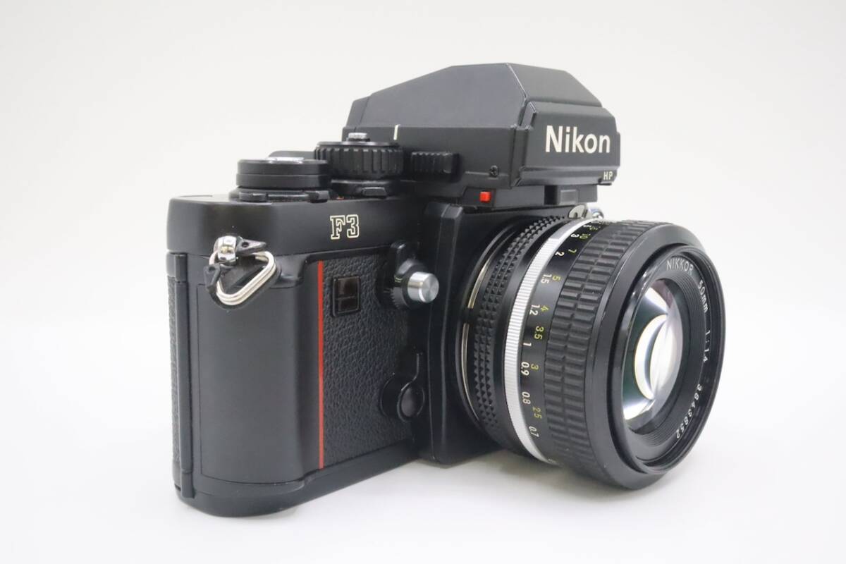 Nikon F3 HP Ai 50mm F1.4 ブラックボディ 166万台番 ハイアイポイント 一眼 動作確認済み 000901_画像4