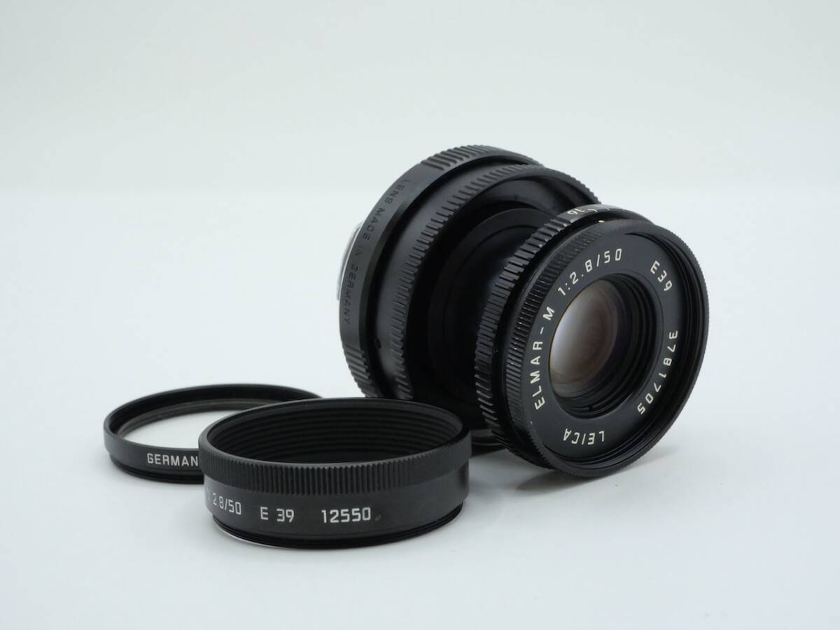 Leica ELMAR-M ライカ エルマー 50mm f2.8 レンズフード レンズフィルター付き 12550 13131 美品の画像1