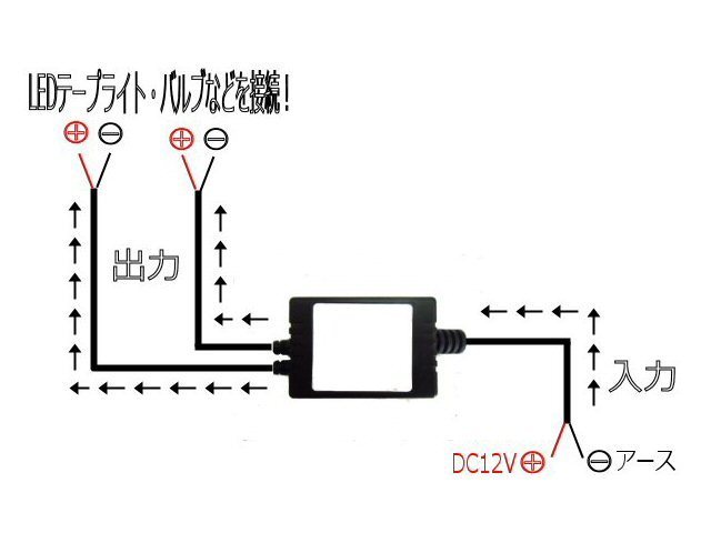 メール便可 12V オンオフ パターン記憶 メモリ機能付 12パターン LED ワイヤレス 点滅 コントローラー ストロボ ユニット リモコン操作 G_画像2
