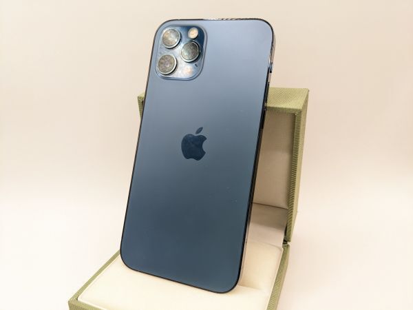 美品 iPhone 12 Pro 128GB パシフィックブルー SIMフリー 〇表示 本体のみ（M6185）の画像1