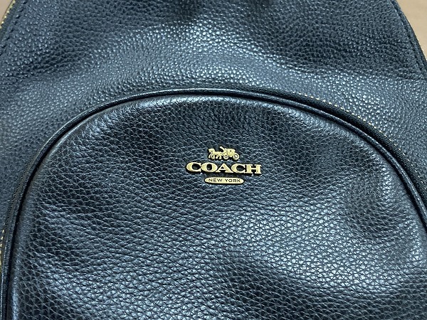 コーチ COACH リュックサック 997 - レザー 黒 美品 バッグ（M6872）の画像3