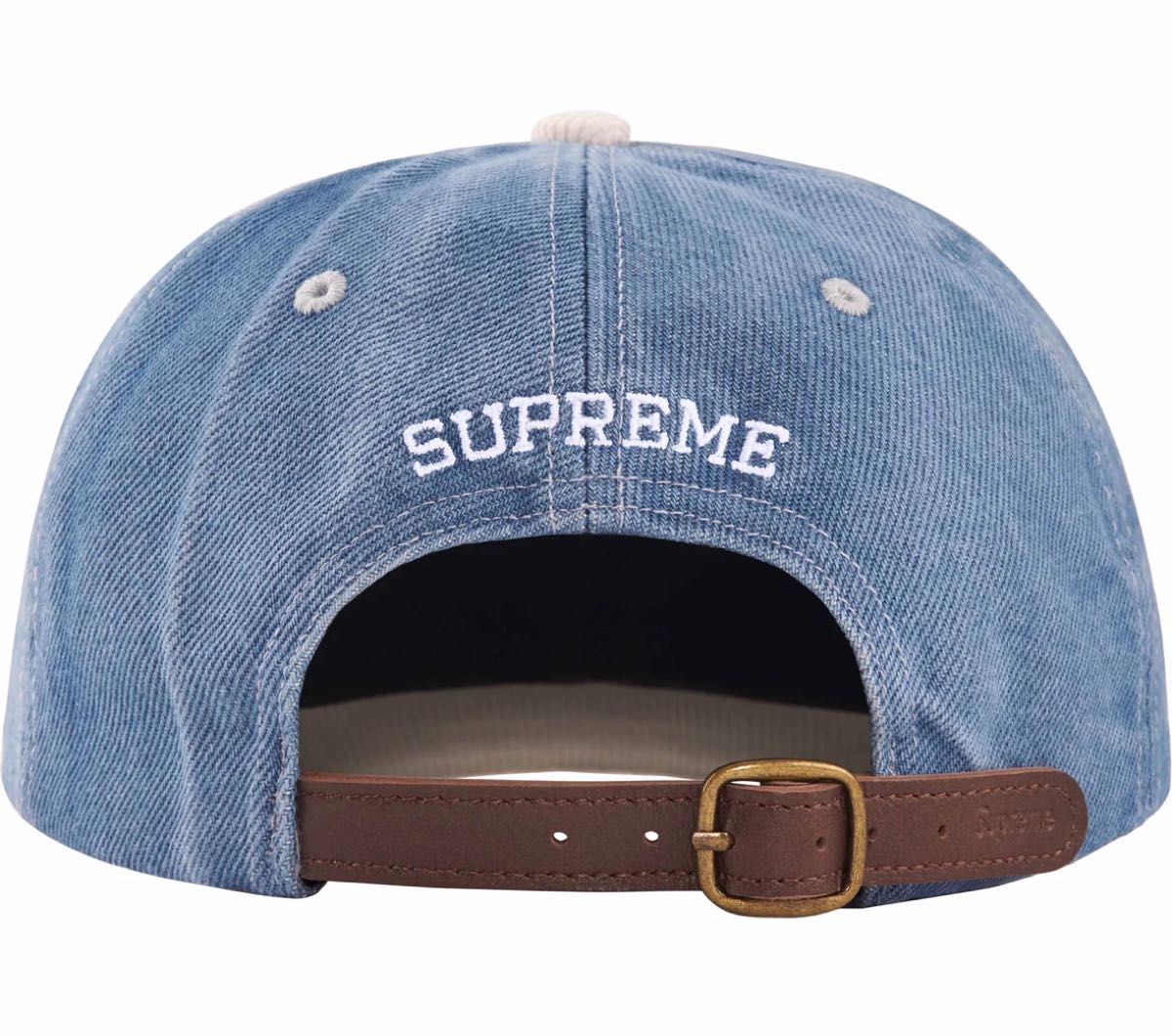 Supreme 2-Tone S Logo 6-Panel "Washed Denim"