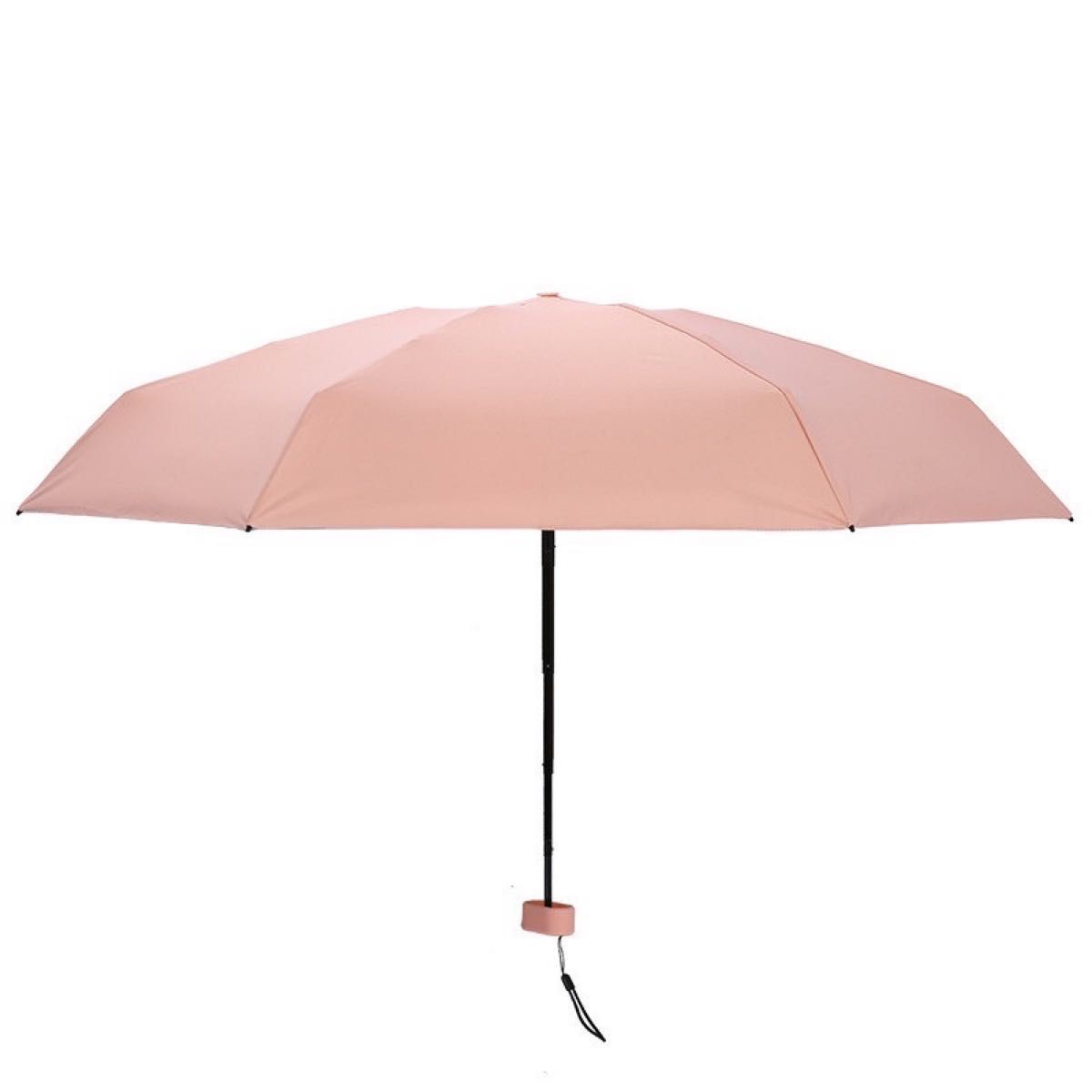 晴雨兼用 折りたたみ傘 日傘 UVカット99％ 遮光 収納ポーチ付 ピンク 春 夏