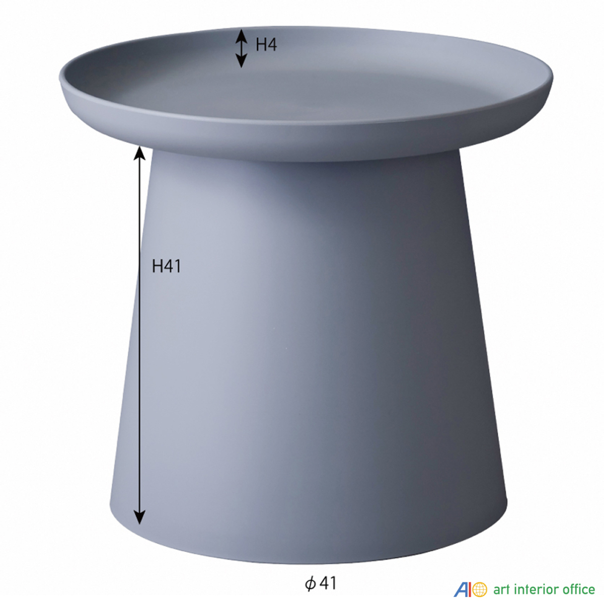 サイドテーブル グレー 丸 S テーブル カフェ シンプルモダン 北欧 樹脂製 お手入れ簡単 おしゃれ PT-981GYの画像3