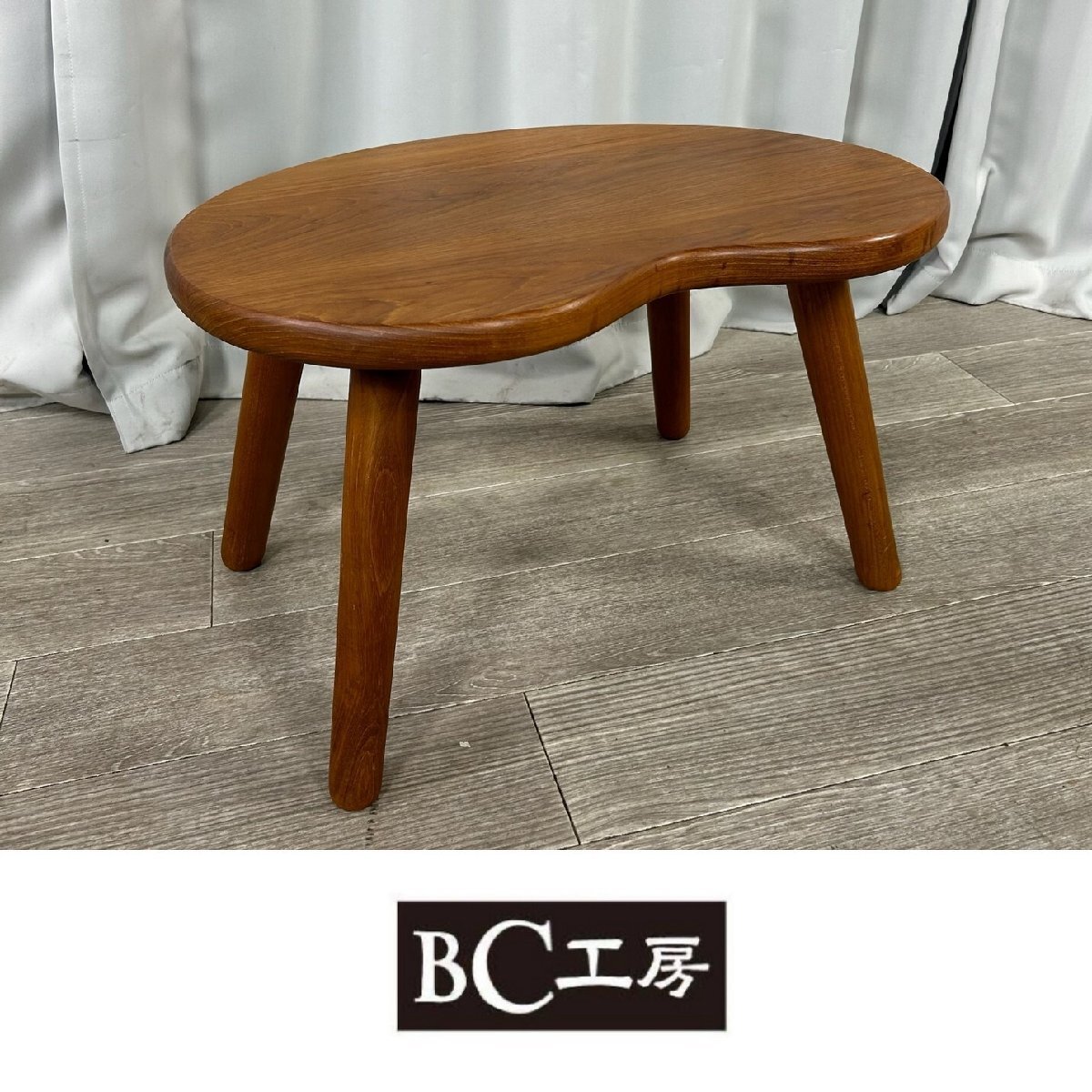 GZ41 BC atelier cheeks natural wood Cafe side table desk handcraft wooden atelier simple night table / Kanagawa prefecture .. city 