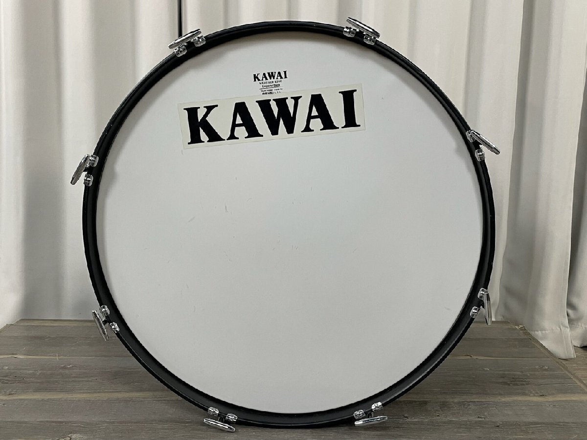 X575 KAWAI カワイ コンサート バスドラム BD-610 直径約63 × 41cm WEATHER KING Emperor Bass / 大太鼓 パーカッション 打楽器の画像3