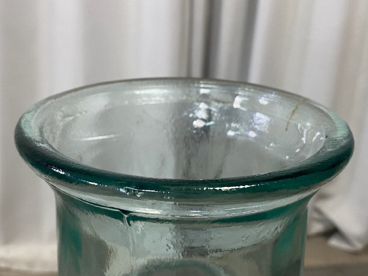 9269 ゆらゆら イタリア製 ガラス瓶 花瓶 気泡 置物 オブジェ インテリア レトロ ヴィンテージ ゆらゆらガラス フラワーベース_画像3