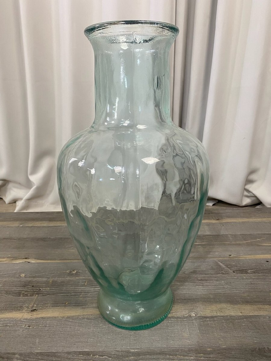 9269 ゆらゆら イタリア製 ガラス瓶 花瓶 気泡 置物 オブジェ インテリア レトロ ヴィンテージ ゆらゆらガラス フラワーベース_画像6