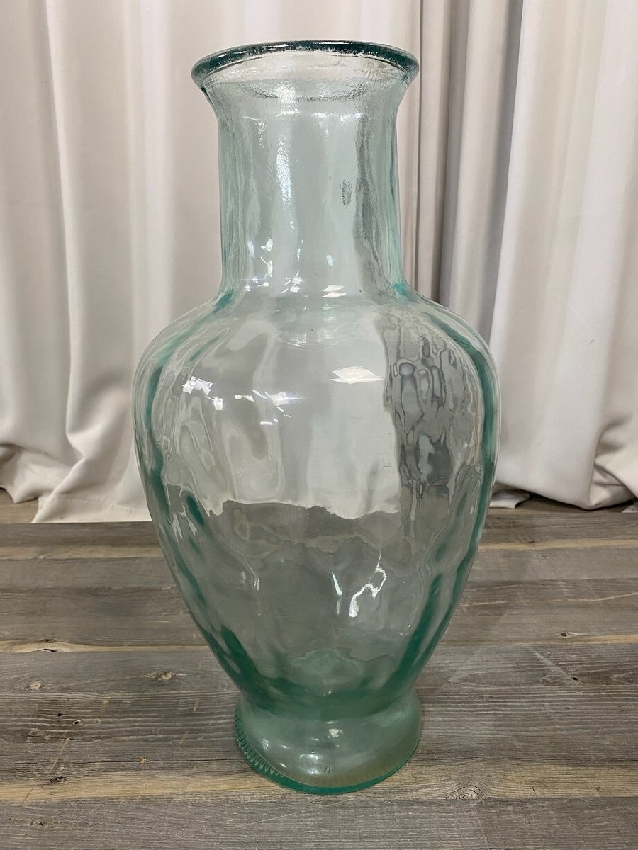 9269 ゆらゆら イタリア製 ガラス瓶 花瓶 気泡 置物 オブジェ インテリア レトロ ヴィンテージ ゆらゆらガラス フラワーベース_画像2