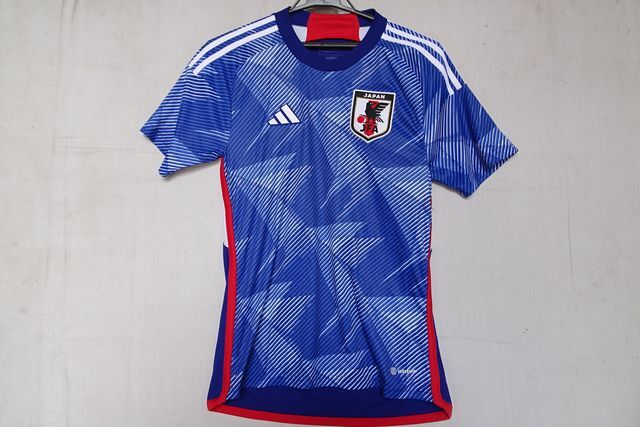 adidas/アディダス/半袖Tシャツ/ユニフォーム/サッカー/日本代表/2022ワールドカップ/AEROREADY/JFAワッペン/青/ブルー/Sサイズ(4/11R)_画像1