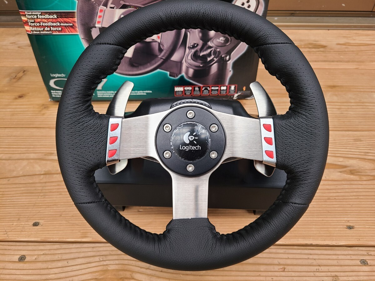 * Logitech G27 racing wheel steering wheel steering wheel controller 1 jpy start!