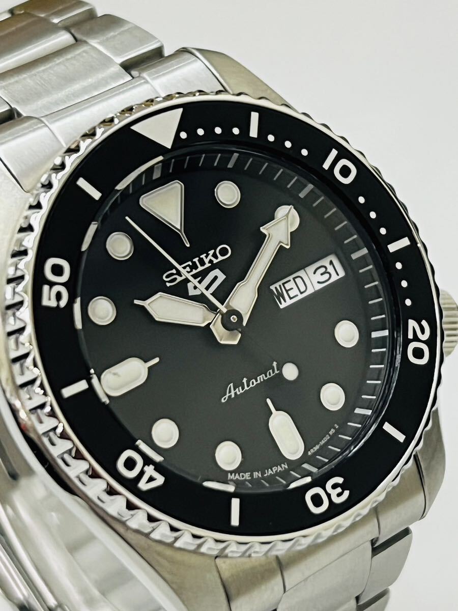 【美品】SEIKO セイコー SEIKO5 セイコー5 SKX mid-size Sports Style 自動巻 腕時計 SBSA225 4R36-14B0