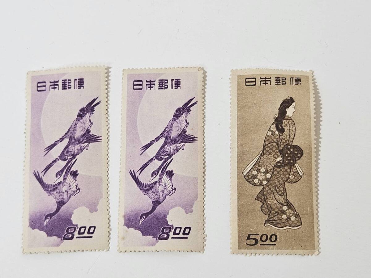 422-09 見返り美人 月に雁 2種 切手 ３枚 セット コレクション 日本郵便 バラの画像1