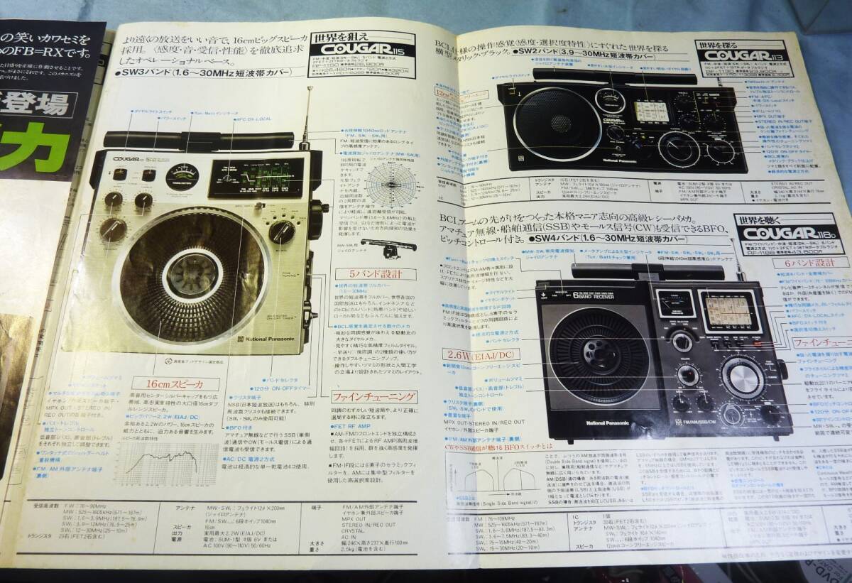 ナショナル★BCLラジオカタログ★昭和5１年★クーガ２２００他_画像5