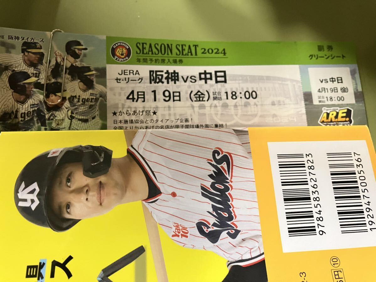 4/19金 阪神VS中日 阪神甲子園球場 グローンシート バックネット裏後方 ごめんなさい一枚のみです。の画像1