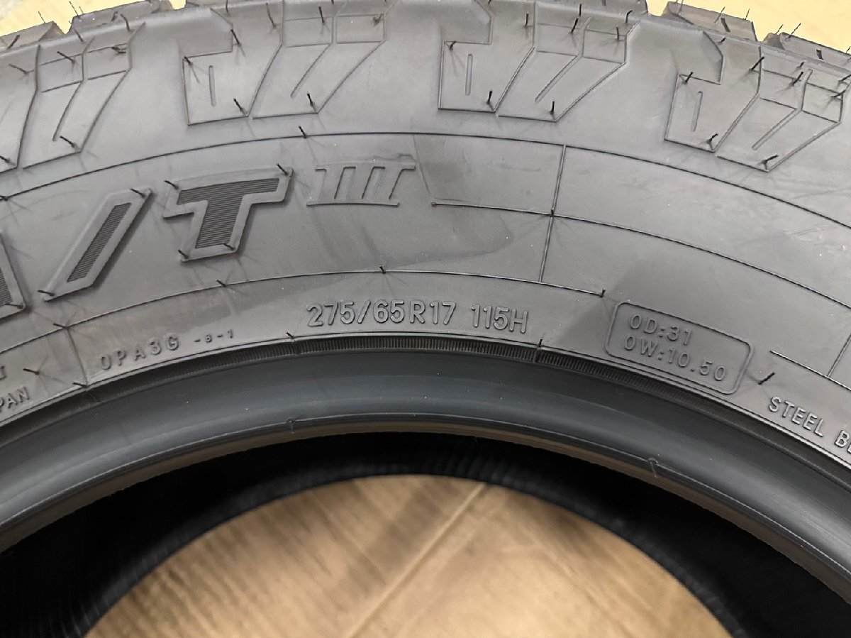 275/65R17　1本　トーヨータイヤ　OPEN COUNTRY (オープンカントリー) A/T 3　　【本数限定】タイヤのみ【特価品】　17インチ　_画像6