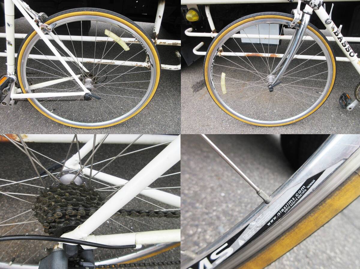 F9564【ロードバイク】BASSO GAP 1977 バッソ ギャップ★2×8 16段変速★自転車 サイクリング★サドル BROOKS B17 レザー★動作良好の画像4