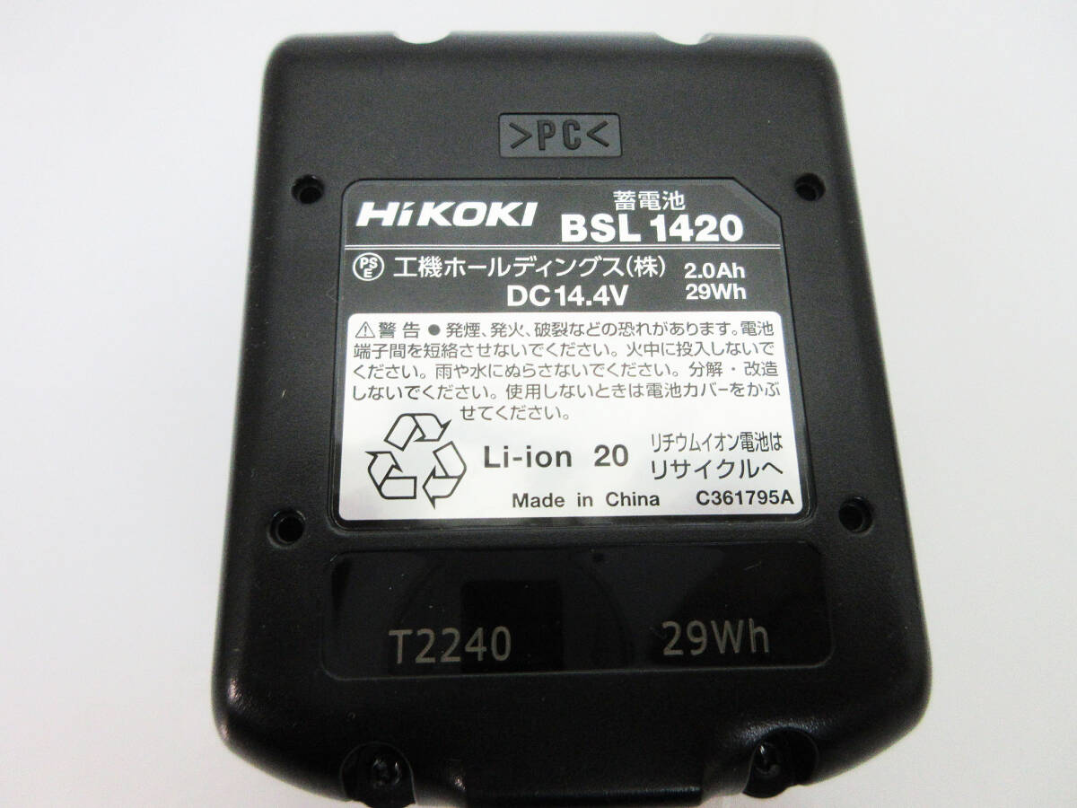 F9737[HIKOKI original battery ]BSL1420. battery * high ko-ki impact driver for *FWH14DF etc*DC14.4V* charge number of times 5 times under * beautiful goods 
