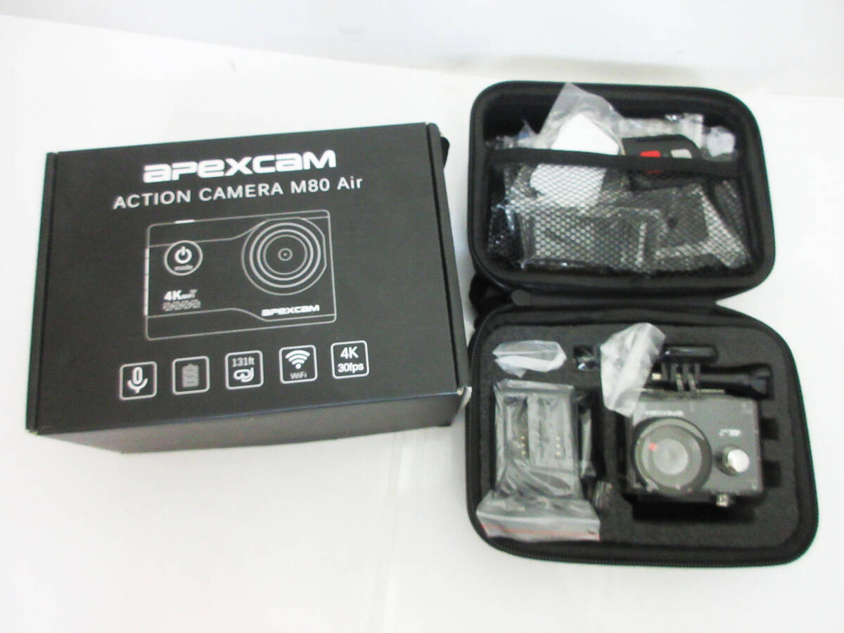 G1005[ action camera ]Apexcam M80 Air*4K Wi-Fi 2000 ten thousand pixels *40M waterproof * sport camera wearable camera underwater camera * completion goods * unused 