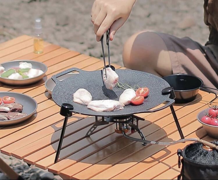 [ new goods ] multi griddle stand tripod holder height adjustment iron plate multi griddle accessory outdoor camp BBQ
