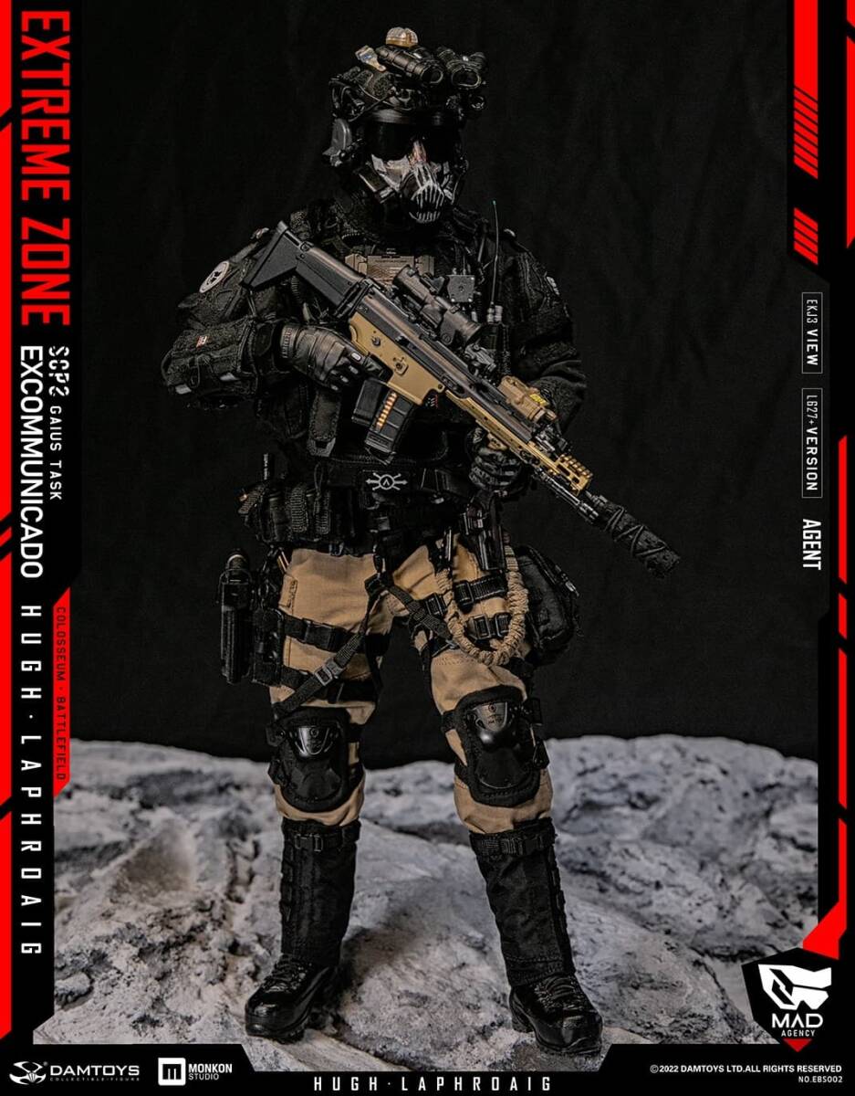 1/6 DAMTOYS EXTREME ZONE Agent Hugh Laphroaig EBS002 FN SCAR MK16カスタムのみの画像3