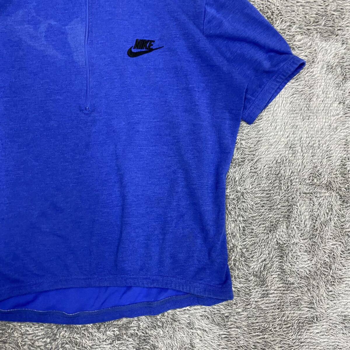 NIKE ACG ナイキエーシージー Tシャツ 半袖カットソー ハーフジップ サイズM ブルー 青 メンズ トップス 最落なし （O18）の画像5