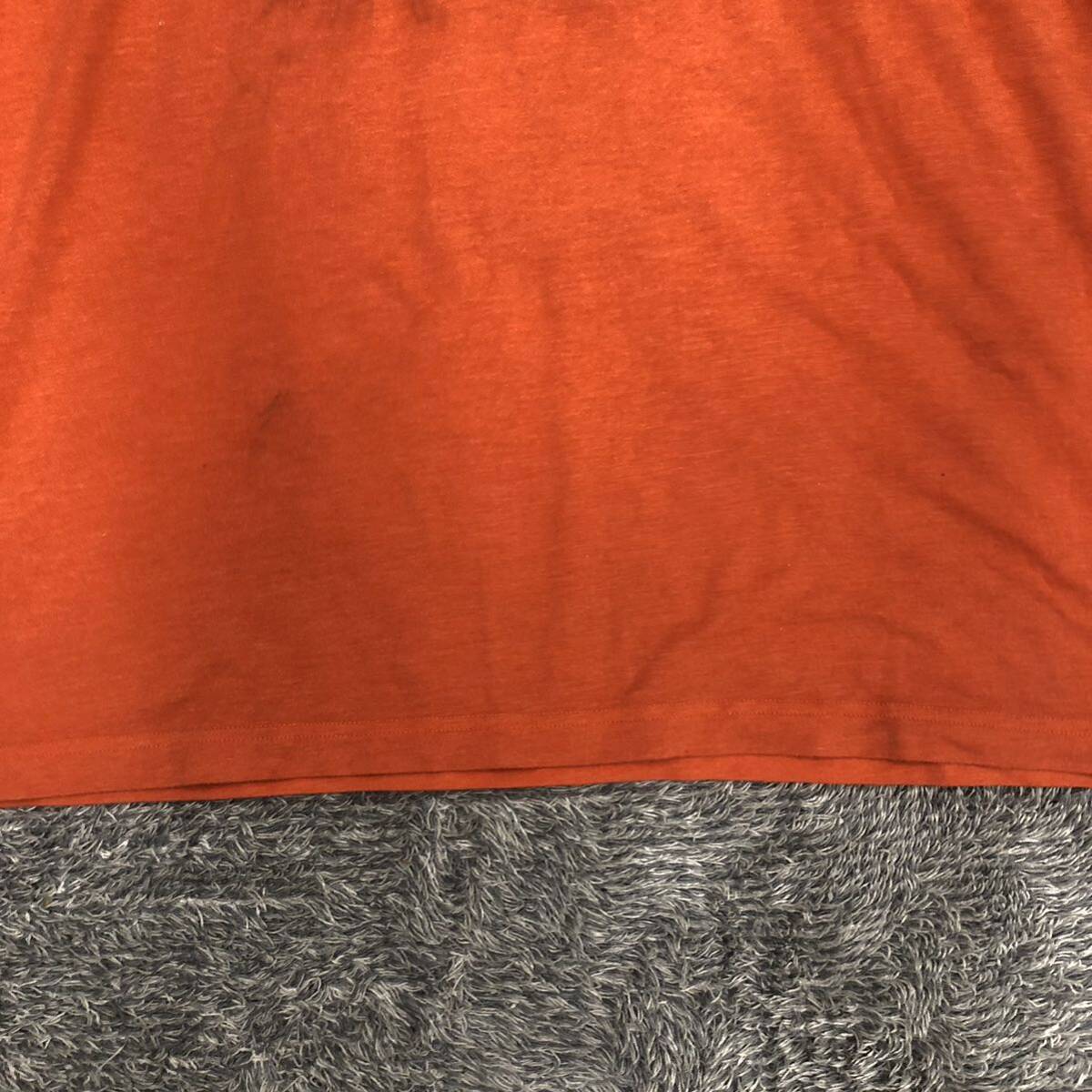 UNDER ARMOUR アンダーアーマー 半袖Tシャツ サイズ2XL ワンポイントロゴ 無地 オレンジ ヒートギア メンズ トップス 最落なし （P18）の画像4
