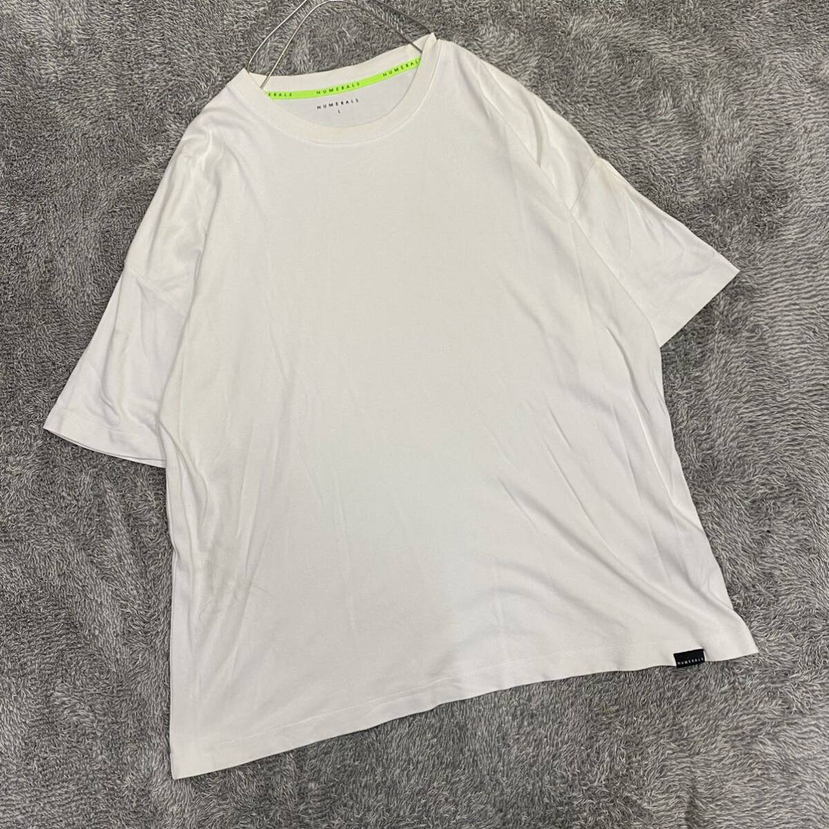NUMERALS ヌメラルズ Tシャツ 半袖カットソー サイズL ホワイト 白 メンズ トップス 最落なし （Q18）_画像1