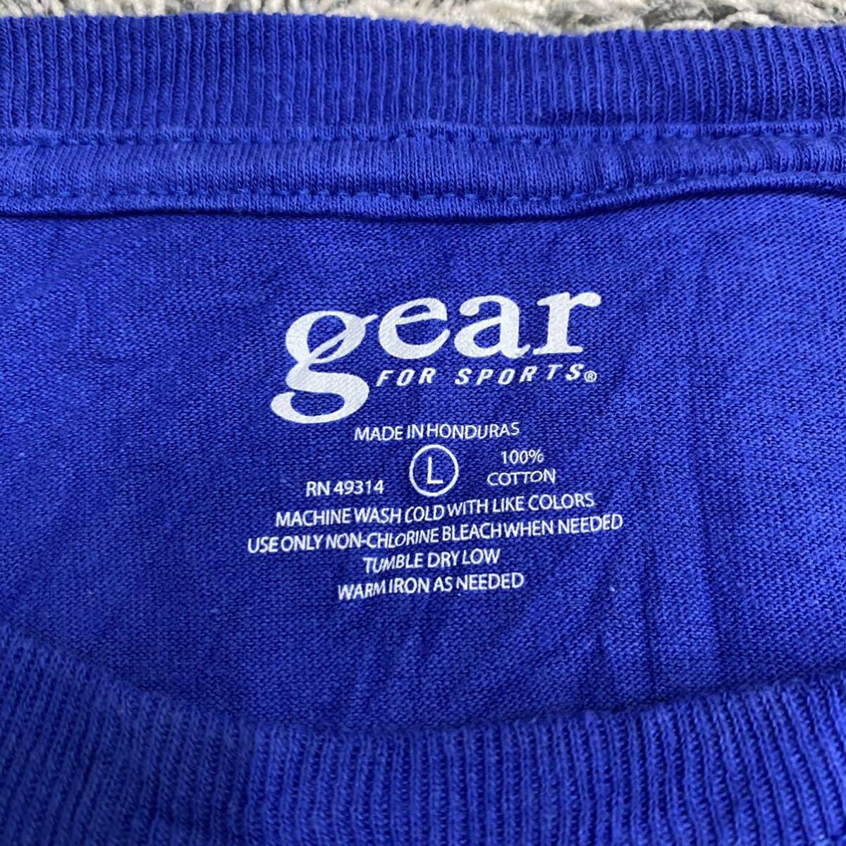 gear ギア Tシャツ 半袖カットソー サイズL ブルー 青 メンズ トップス 最落なし （R18）_画像6