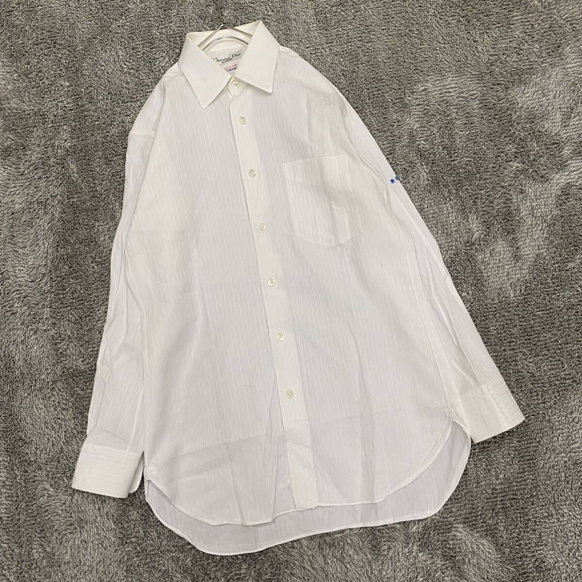 Christian Dior ディオール 長袖シャツ ワイシャツ ドレスシャツ ホワイト 白 メンズ トップス 最落なし （S18）の画像3