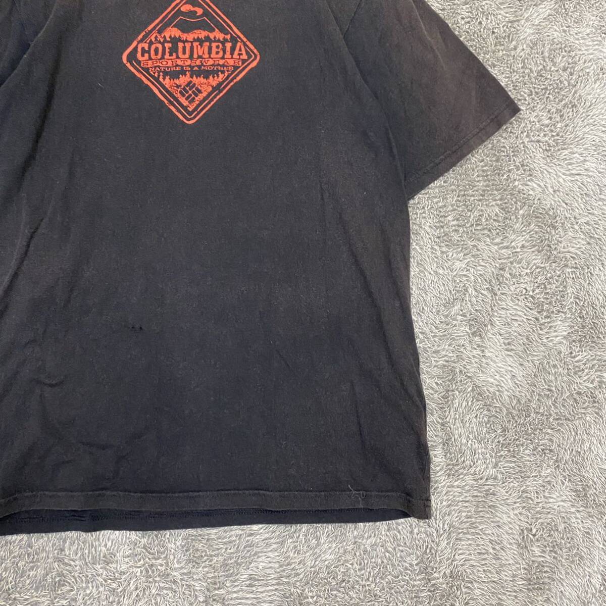 Columbia コロンビア Tシャツ 半袖カットソー サイズM ブラック 黒 メンズ トップス 最落なし （T18）_画像5