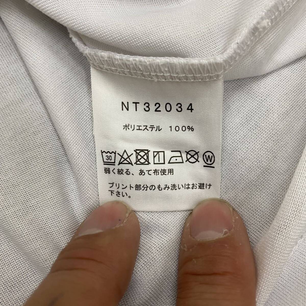 THE NORTH FACE ノースフェイス Tシャツ 半袖カットソー サイズM ホワイト 白 メンズ トップス 最落なし （T18）の画像7