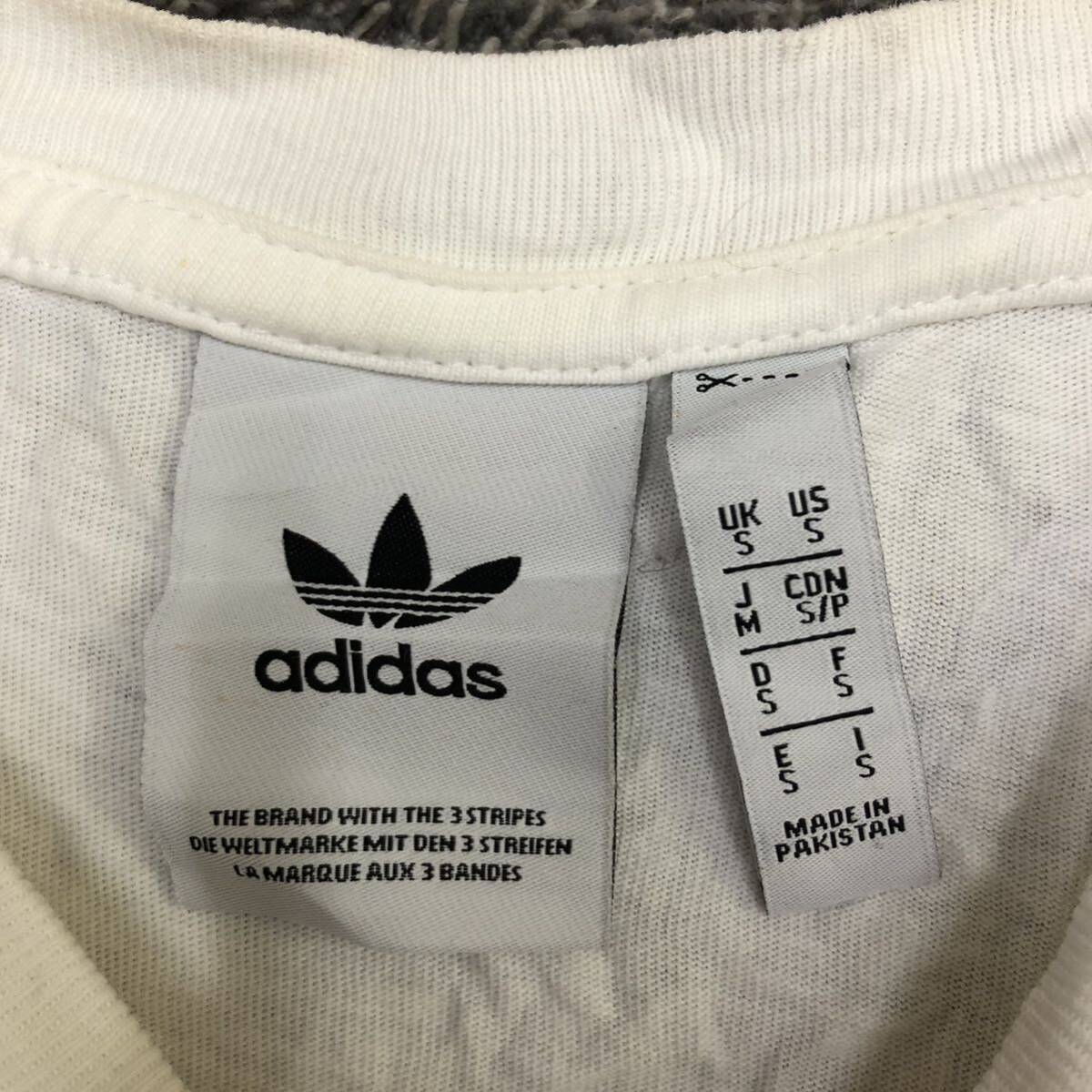 adidas アディダス 半袖Tシャツ 半袖カットソー サイズM トレフォイル アディダスオリジナルス ホワイト メンズ トップス 最落なし （V18）_画像6