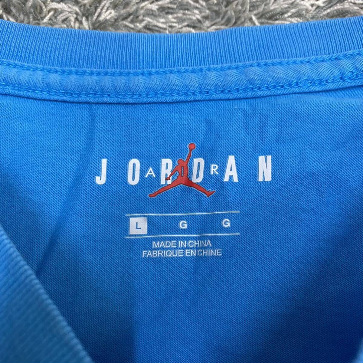 NIKE ナイキ JORDAN ジョーダン Tシャツ 半袖カットソー サイズL ブルー 青 メンズ トップス 最落なし （U18）の画像6