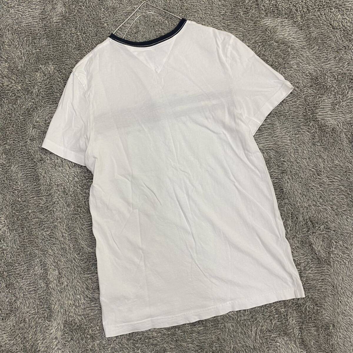 TOMMY HILFIGER トミーヒルフィガー Tシャツ 半袖カットソー サイズS ホワイト 白 メンズ トップス 最落なし （U18）の画像2