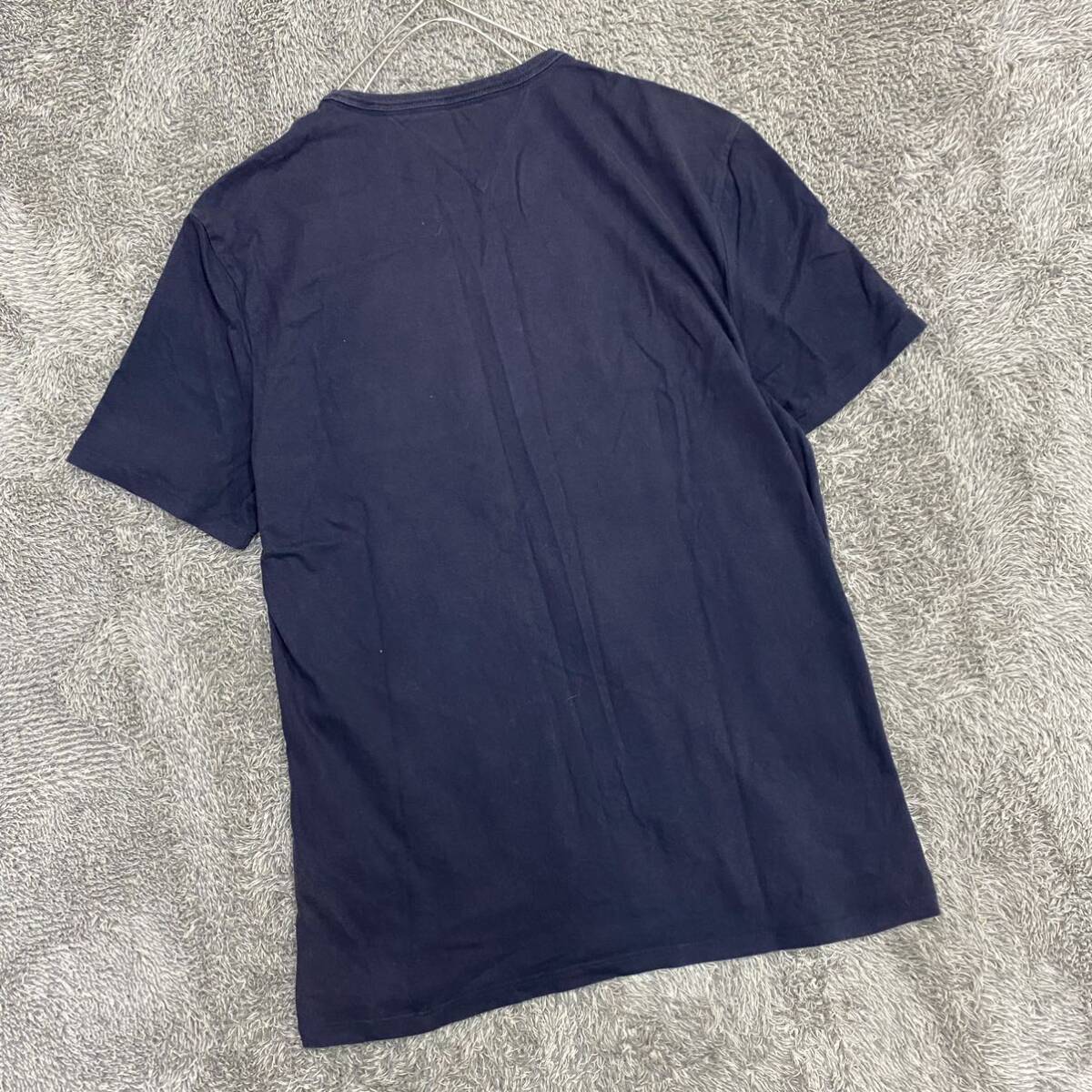 TOMMYHILFIGER トミーヒルフィガー Tシャツ 半袖カットソー サイズL ネイビー 紺色 メンズ トップス 最落なし （U18）の画像2