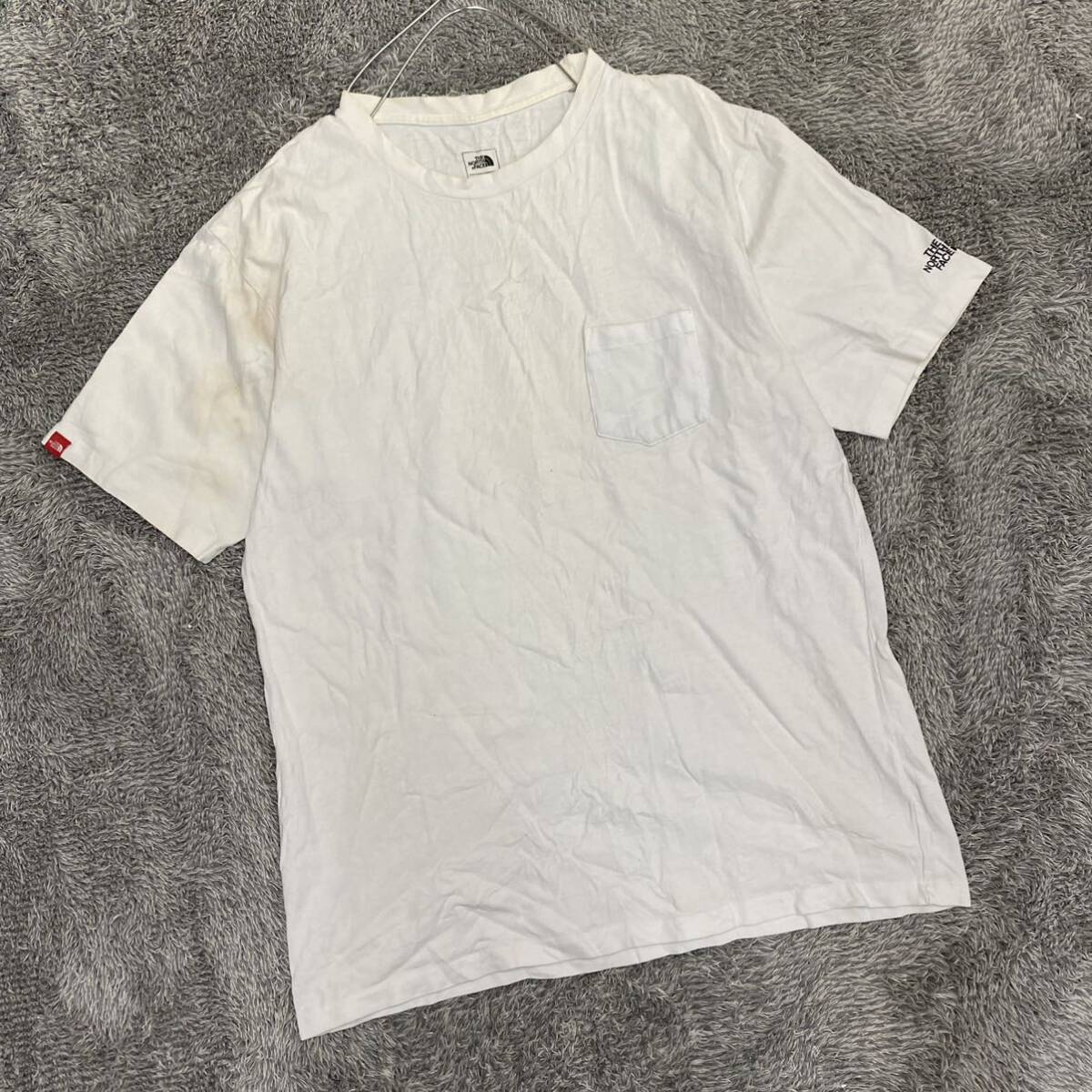 THE NORTH FACE ノースフェイス Tシャツ 半袖カットソー サイズL ホワイト 白 メンズ トップス 最落なし （X18）の画像1