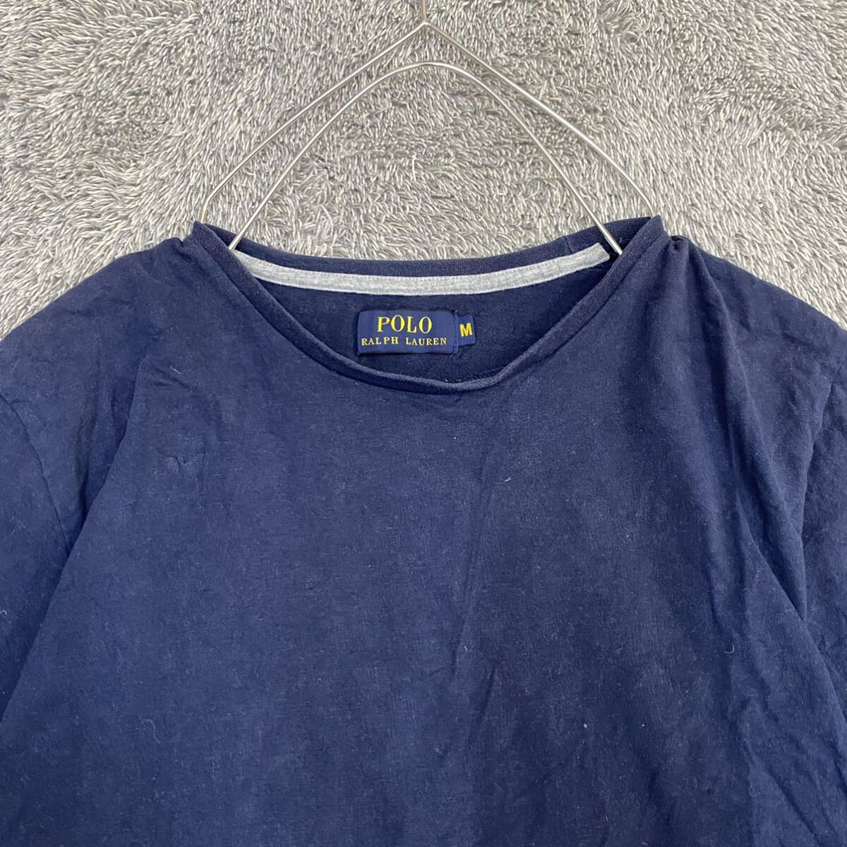 POLO RALPH LAUREN ラルフローレン Tシャツ 半袖カットソー サイズM ネイビー 紺色 メンズ トップス 最落なし （X18）の画像3