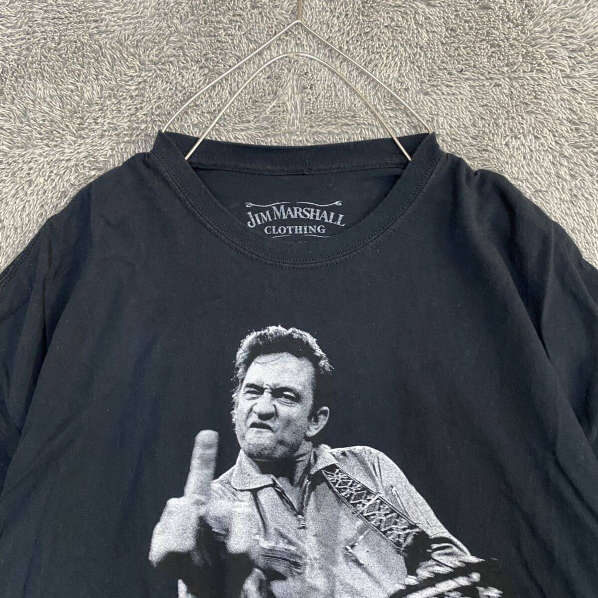 VINTAGE ヴィンテージ JIM MARSHALL Tシャツ 半袖カットソー サイズXXL ブラック 黒 メンズ トップス 最落なし （X18）の画像3