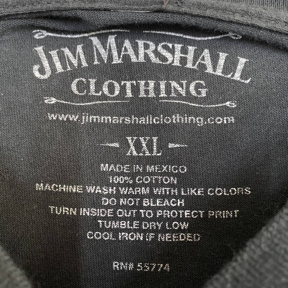VINTAGE ヴィンテージ JIM MARSHALL Tシャツ 半袖カットソー サイズXXL ブラック 黒 メンズ トップス 最落なし （X18）の画像6