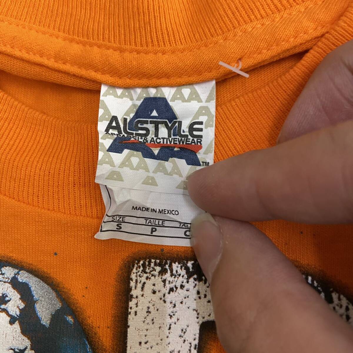 ALSTYLE APPAREL&ACTIVEWEAR アルスタイルアパレルアクティブウェア Tシャツ 半袖カットソー サイズS オレンジ トップス 最落なし （S18）_画像6
