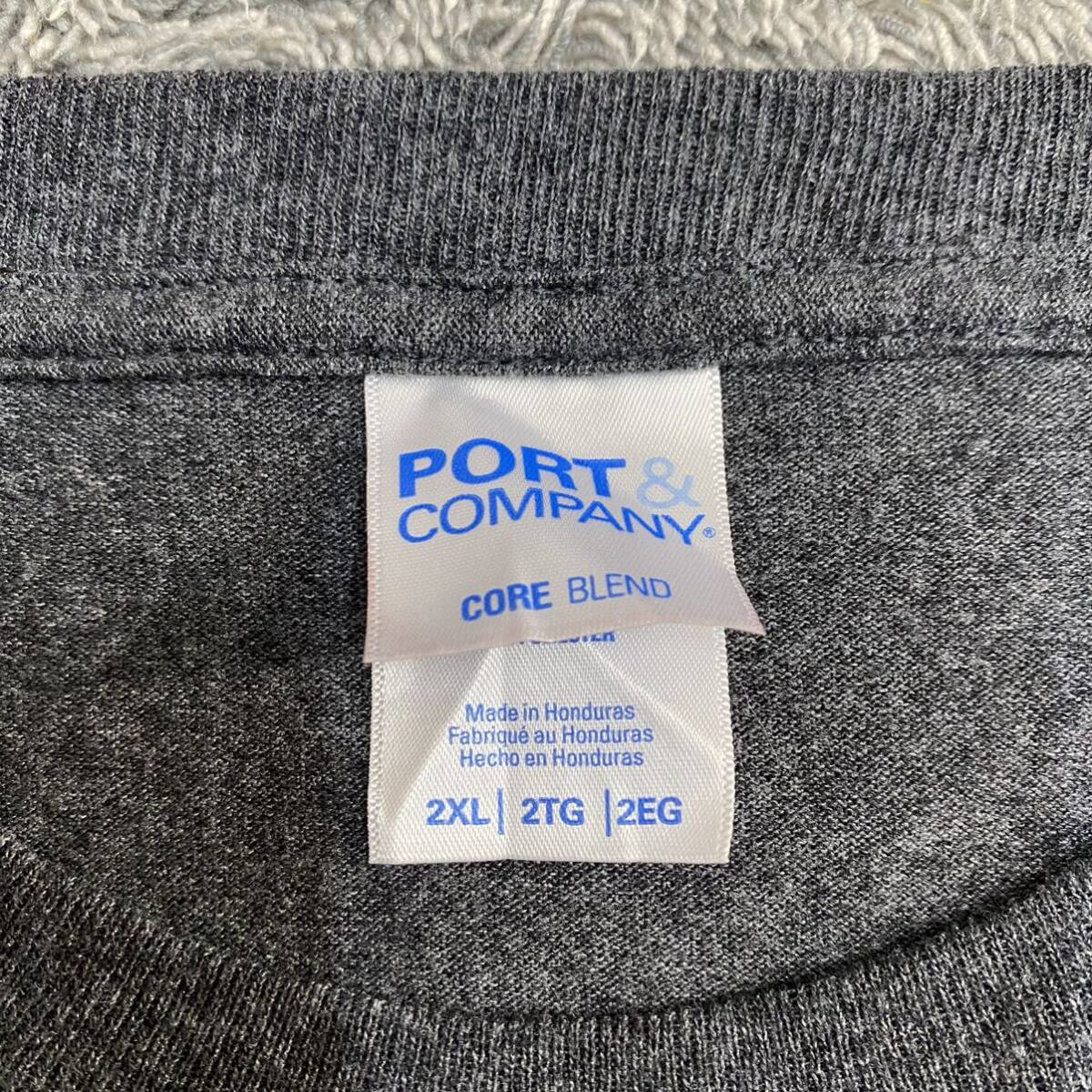 PORT&COMPANY ポートアンドカンパニー Tシャツ 半袖カットソー サイズ2XL グレー 灰色 メンズ トップス 最落なし （Z18）_画像6