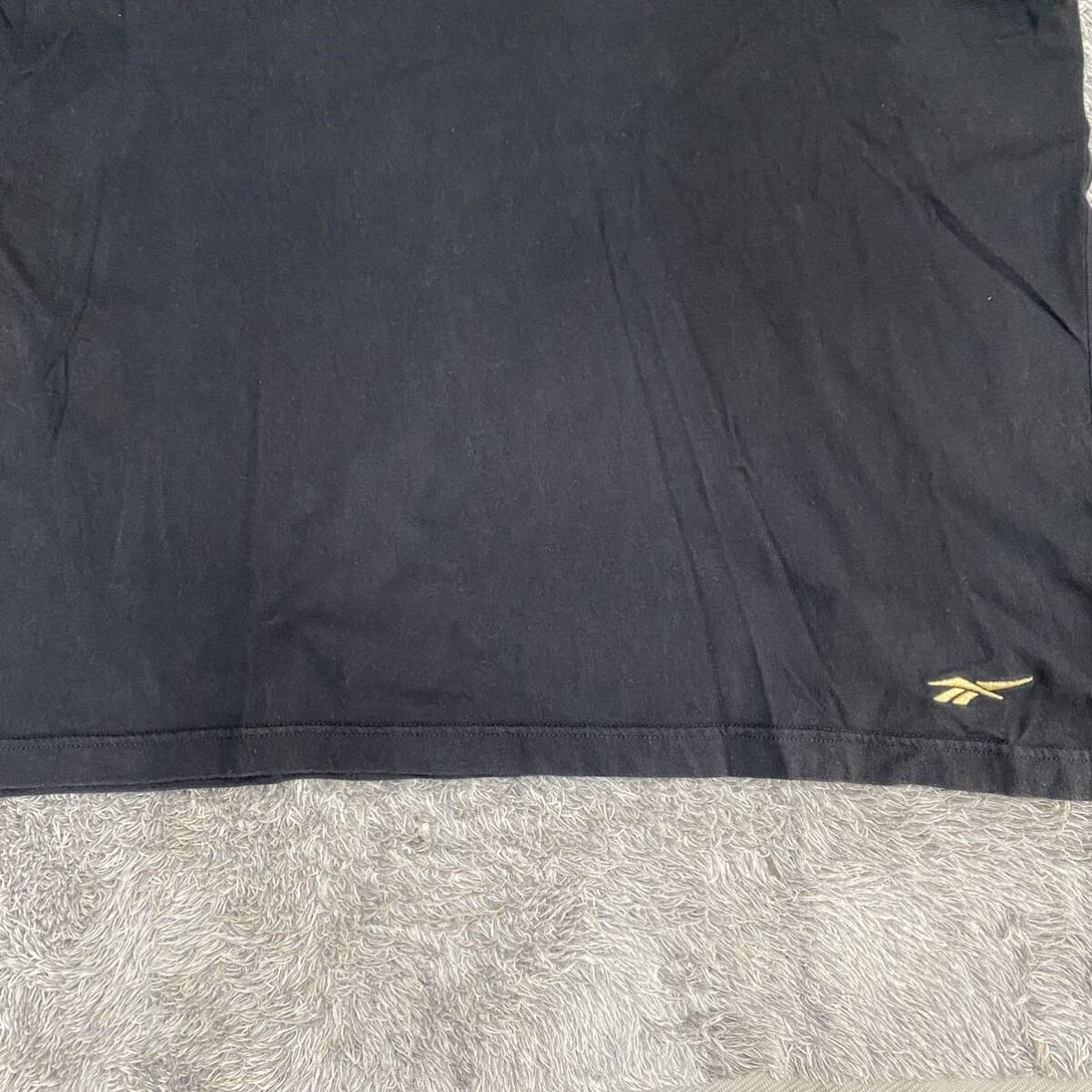 Reebok リーボック Tシャツ 半袖カットソー サイズL ブラック 黒 メンズ トップス 最落なし （Z18）の画像4