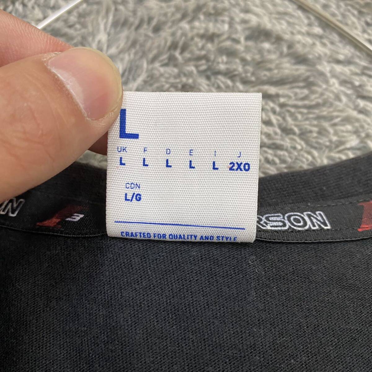 Reebok リーボック Tシャツ 半袖カットソー サイズL ブラック 黒 メンズ トップス 最落なし （Z18）の画像6