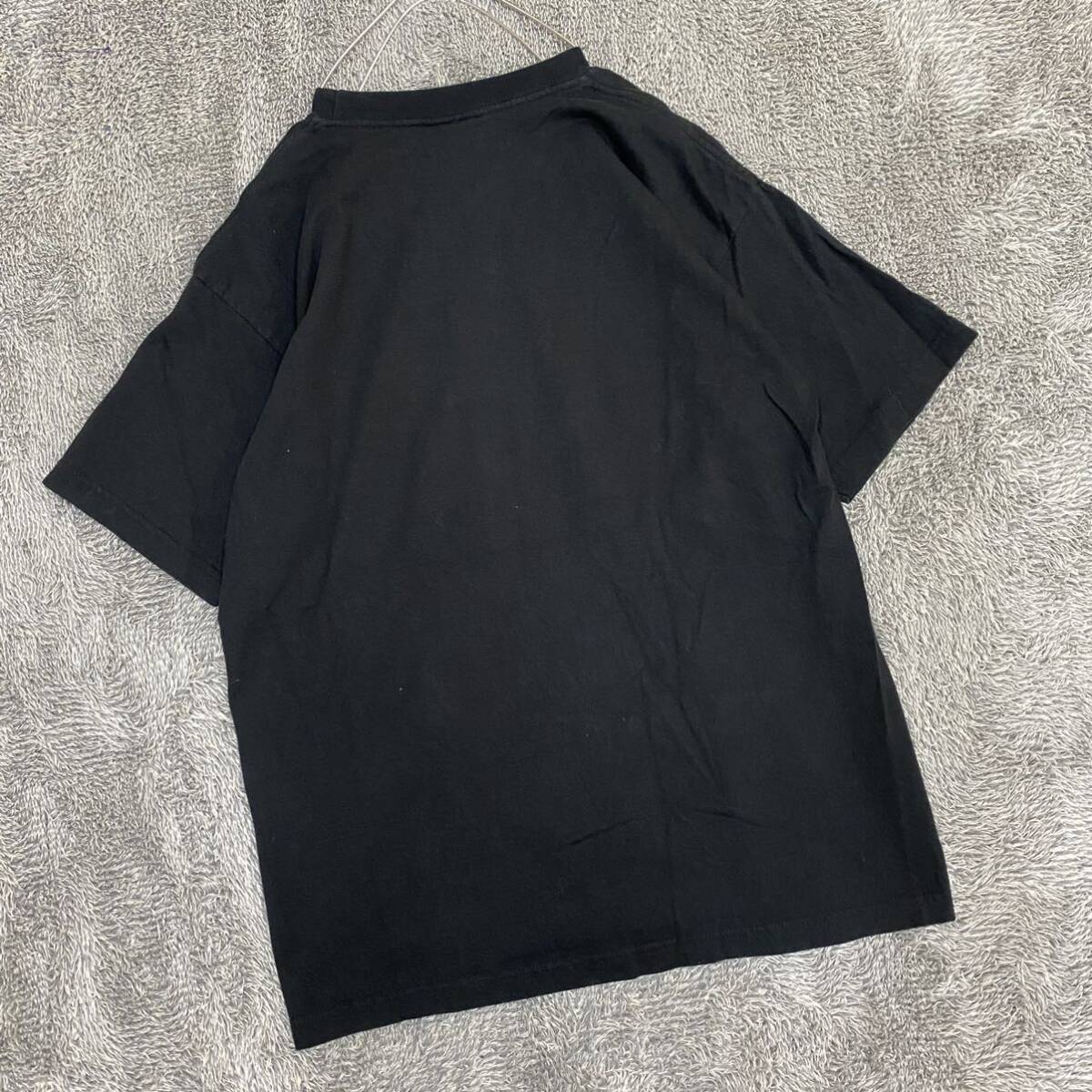 VINTAGE ヴィンテージ ALLIANCE Tシャツ 半袖カットソー サイズL ブラック 黒 メンズ トップス 最落なし （A19）_画像2