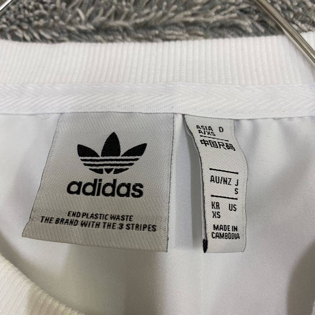 adidas アディダス Tシャツ 半袖カットソー ワンピース サイズS ホワイト 白 レディース トップス 最落なし （B19）の画像6