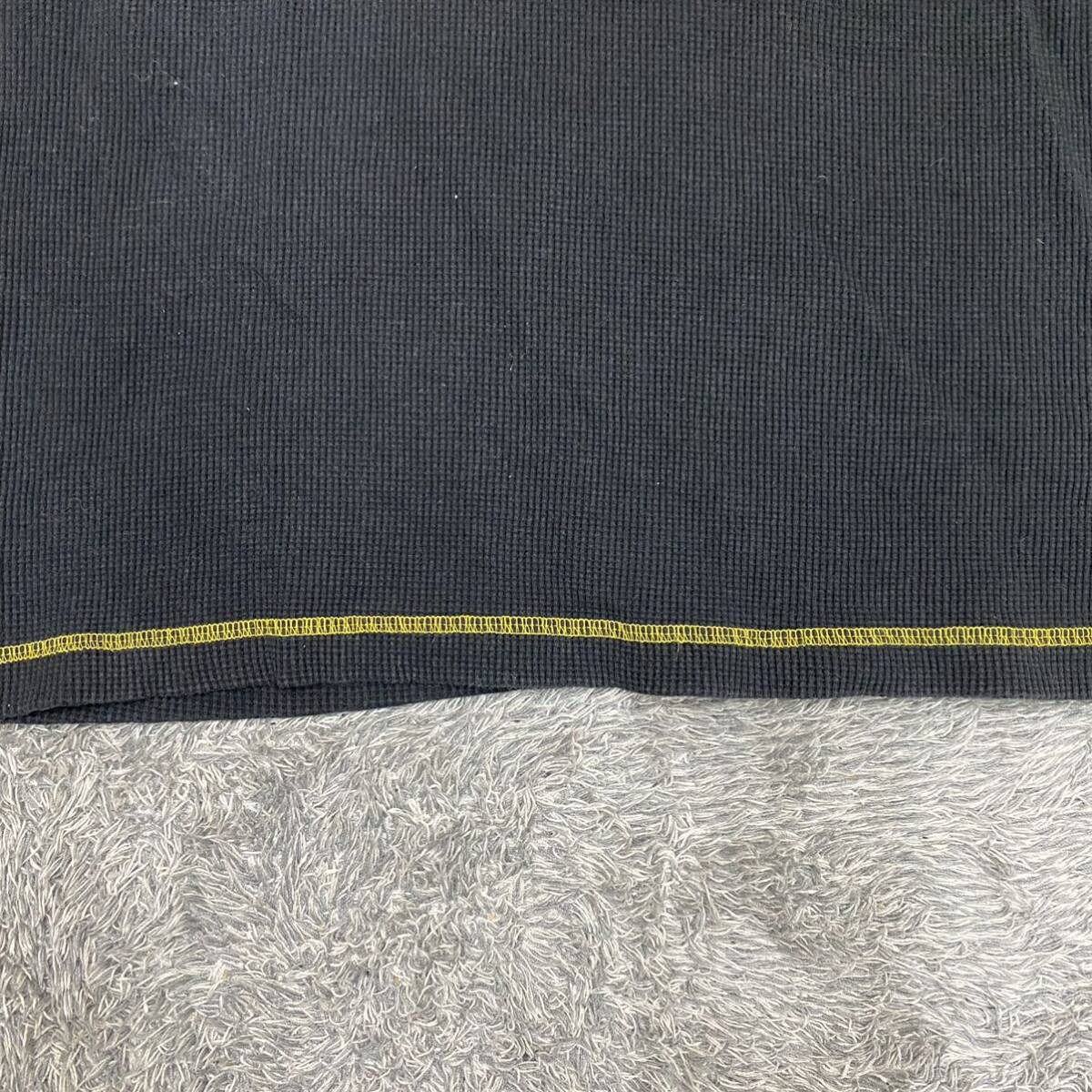 NORTON ノートン Tシャツ 半袖カットソー サーマル ワッフル サイズXL ブラック 黒 メンズ トップス 最落なし （B19）の画像4