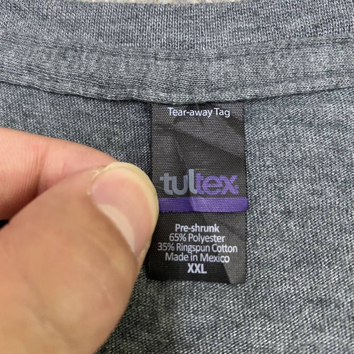 TULTEX タルテックス Tシャツ 半袖カットソー サイズXXL ブラック 黒 メンズ トップス 最落なし （D19）の画像6