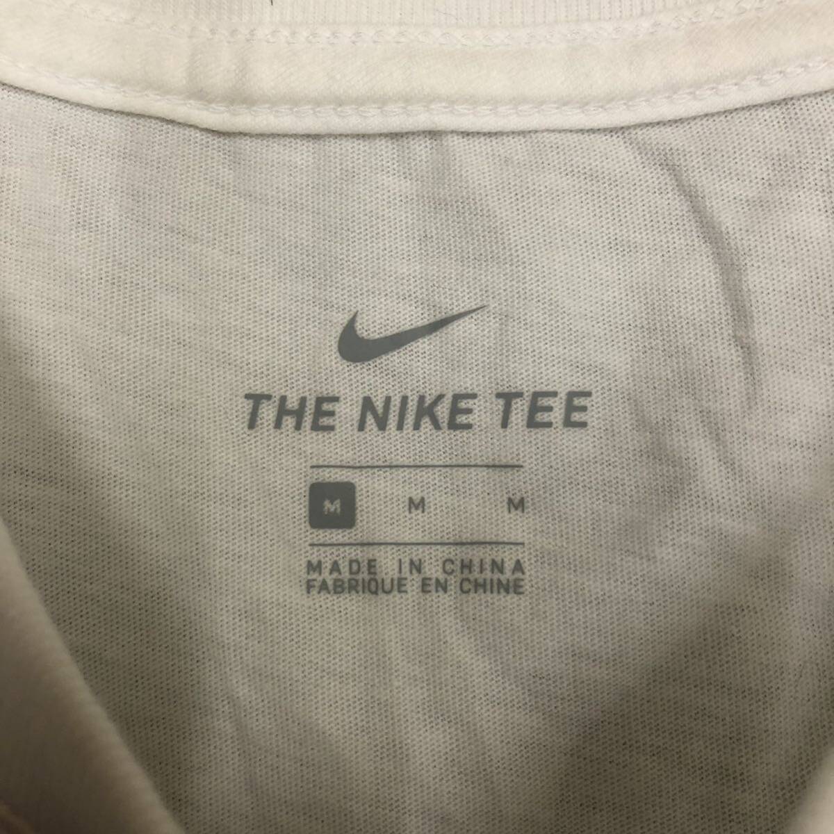 NIKE ナイキ 半袖Tシャツ 半袖カットソー サイズM プリントロゴ スウッシュ ホワイト 白 コットン メンズ トップス 最落なし （D19）の画像6