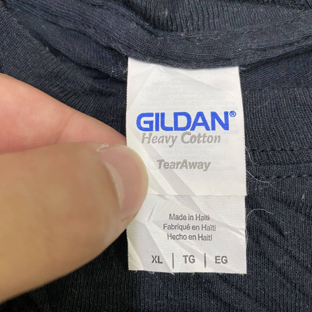 US古着 GILDAN ギルダン Tシャツ 半袖カットソー サイズXL ブラック 黒 メンズ トップス 最落なし （F19）_画像6